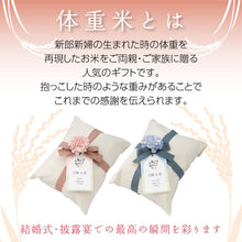 画像をギャラリービューアに読み込む, 新米夫婦の体重米【トートバッグ】写真タイプ