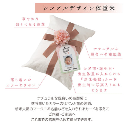 新米夫婦の体重米【トートバッグ】写真タイプ