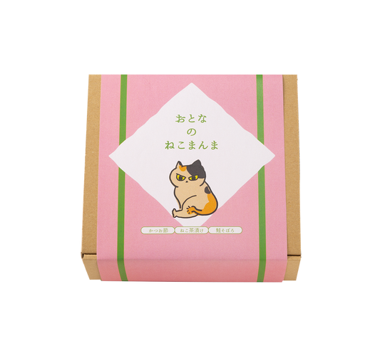 おとなのねこまんま A お茶漬けの素入り猫最中卵かけ醤油・鰹節のセット